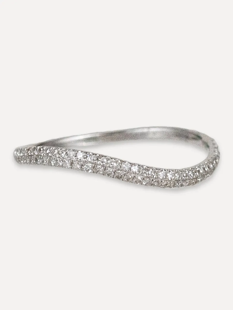 14K Diamond Wave Ring
