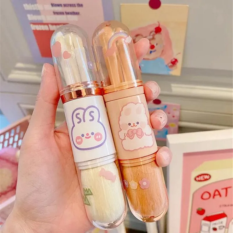 4 In 1 Travel Makeup Brush Set