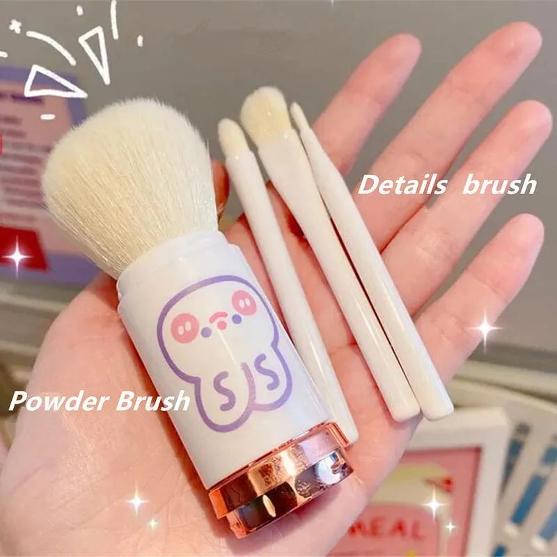 4 In 1 Travel Makeup Brush Set