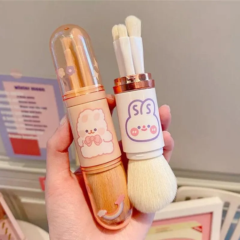 4 In 1 Travel Makeup Brush Set