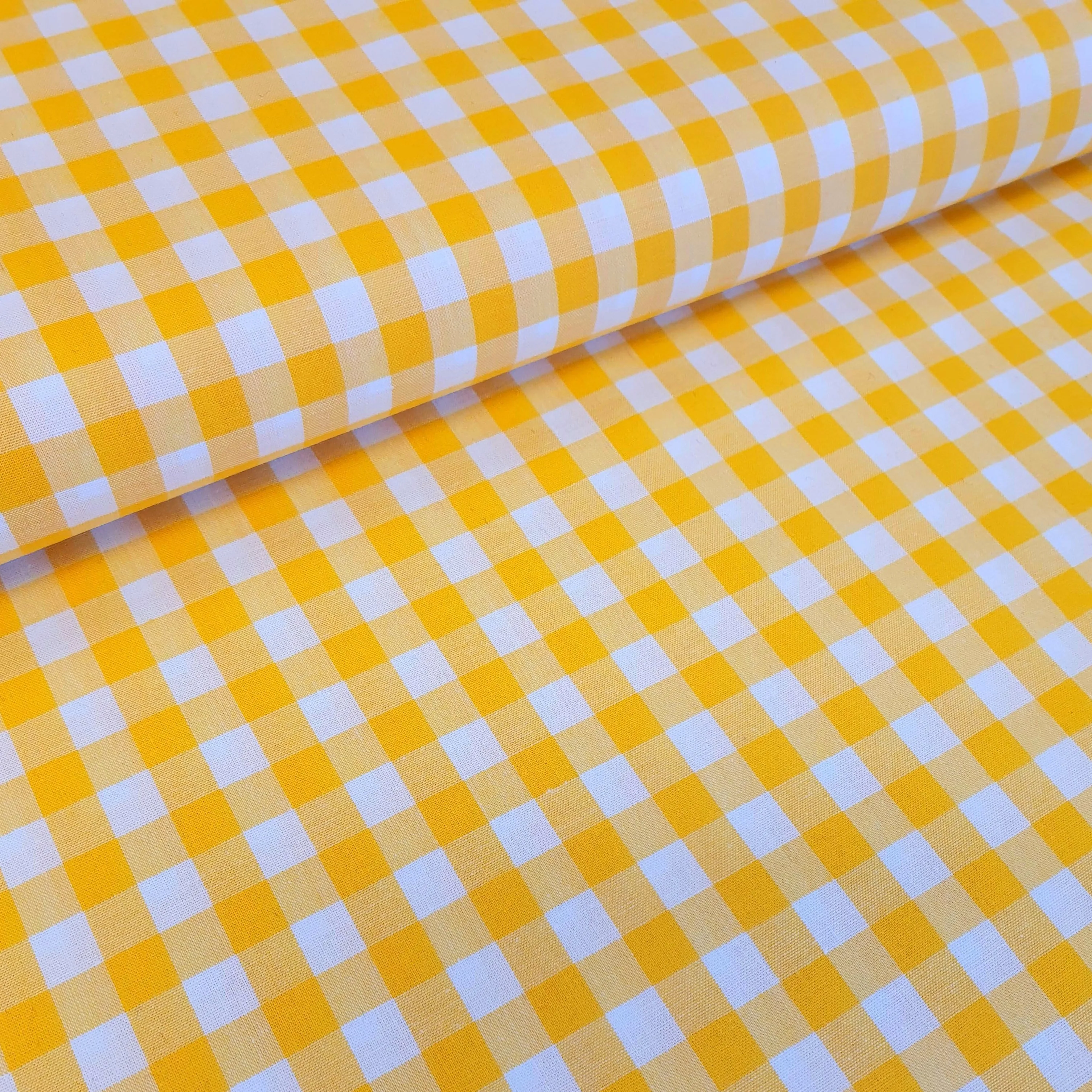 9mm Cotton Gingham - Yellow