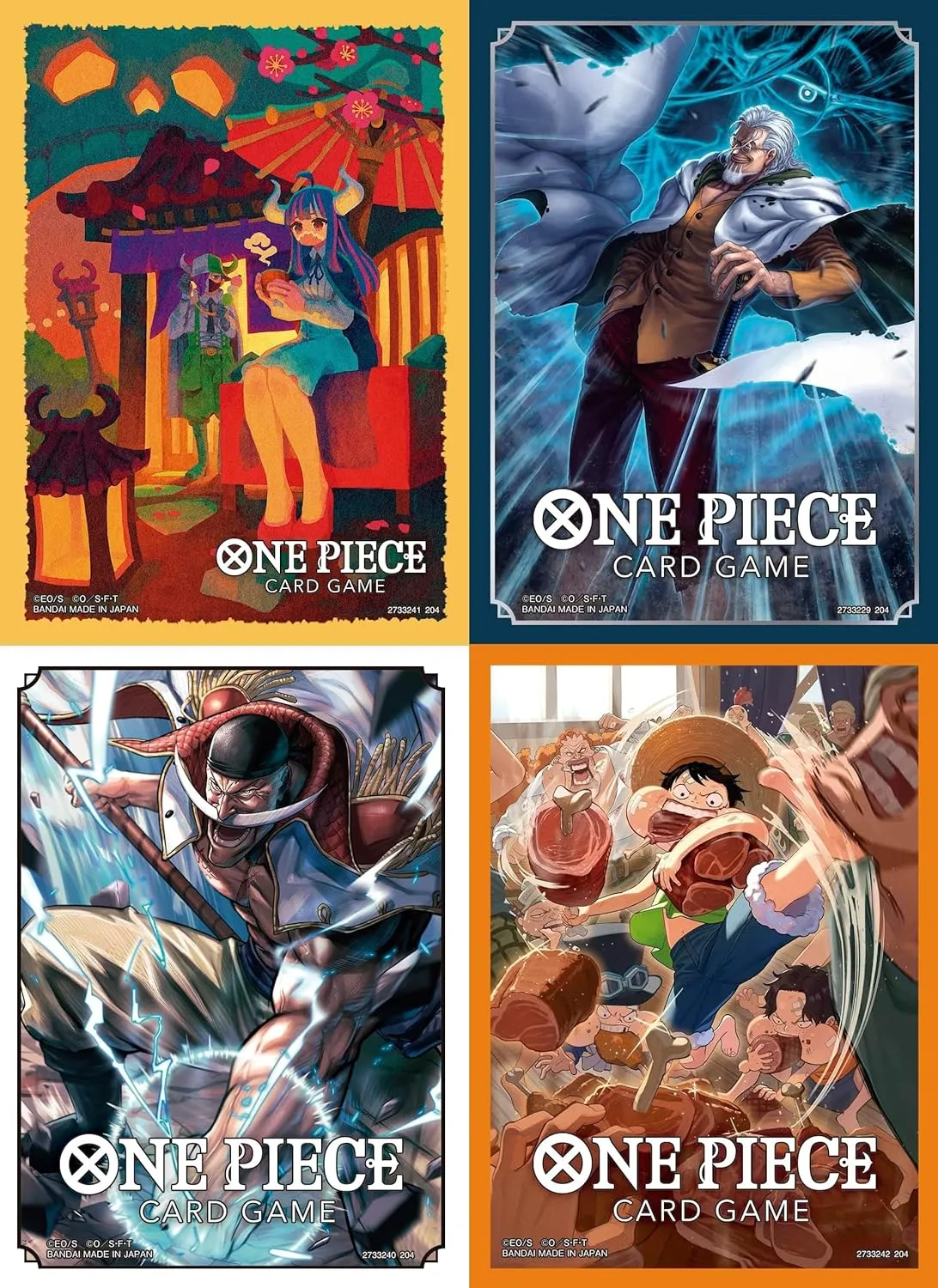 BANDAI ONE PIECE CARD GAME - OFFICIAL CARD SLEEVE LIMITED 7 - 4 Pcs SET