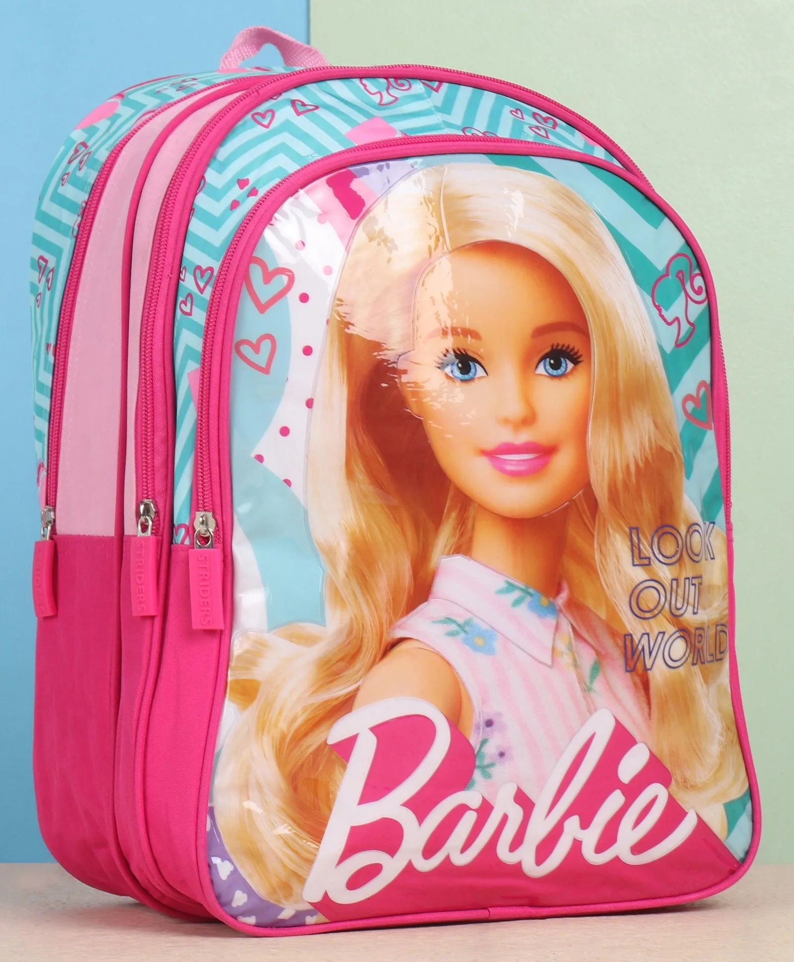 Barbie Look Out World School Bag Pink - 14 Inches