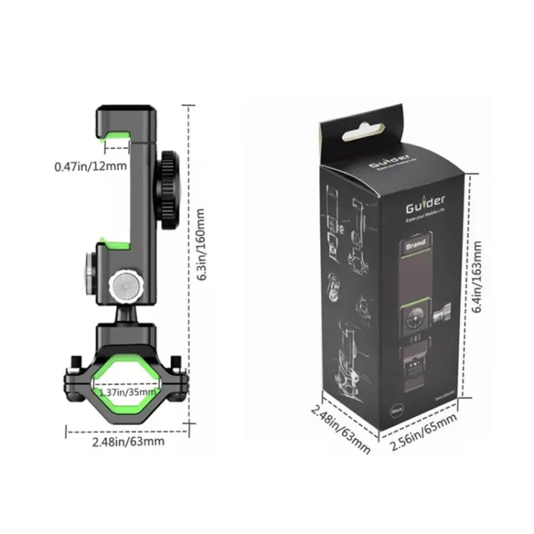 Bicycle / Motorcycle Anti-theft Anti-take Off Mobile Phone Holder without Light (Green)
