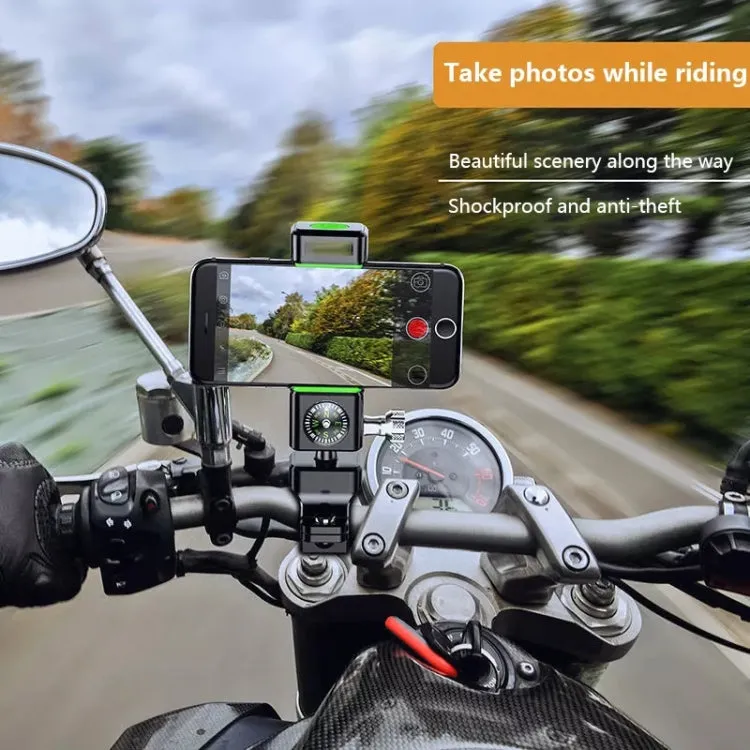 Bicycle / Motorcycle Anti-theft Anti-take Off Mobile Phone Holder without Light (Green)