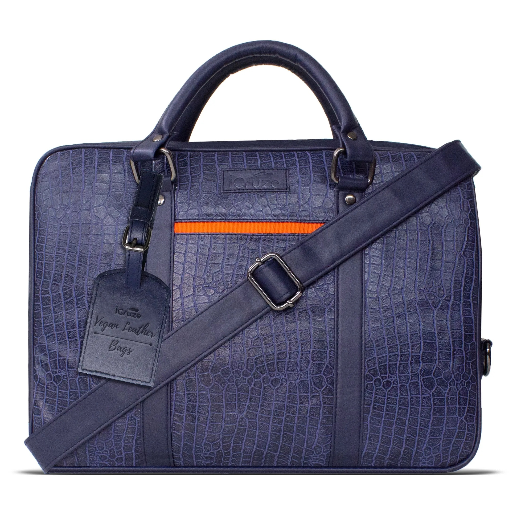 Blue Vegan Leather Bag
