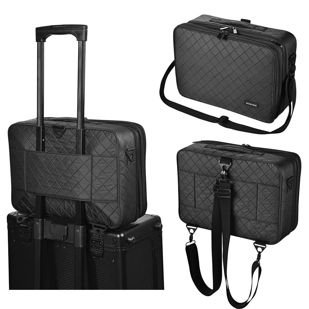 Byootique Essential 16" Cosmetic Travel Train Case Makeup Storage Divider