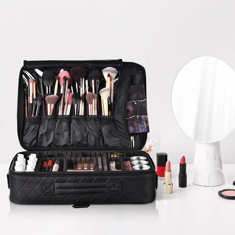 Byootique Essential 16" Cosmetic Travel Train Case Makeup Storage Divider