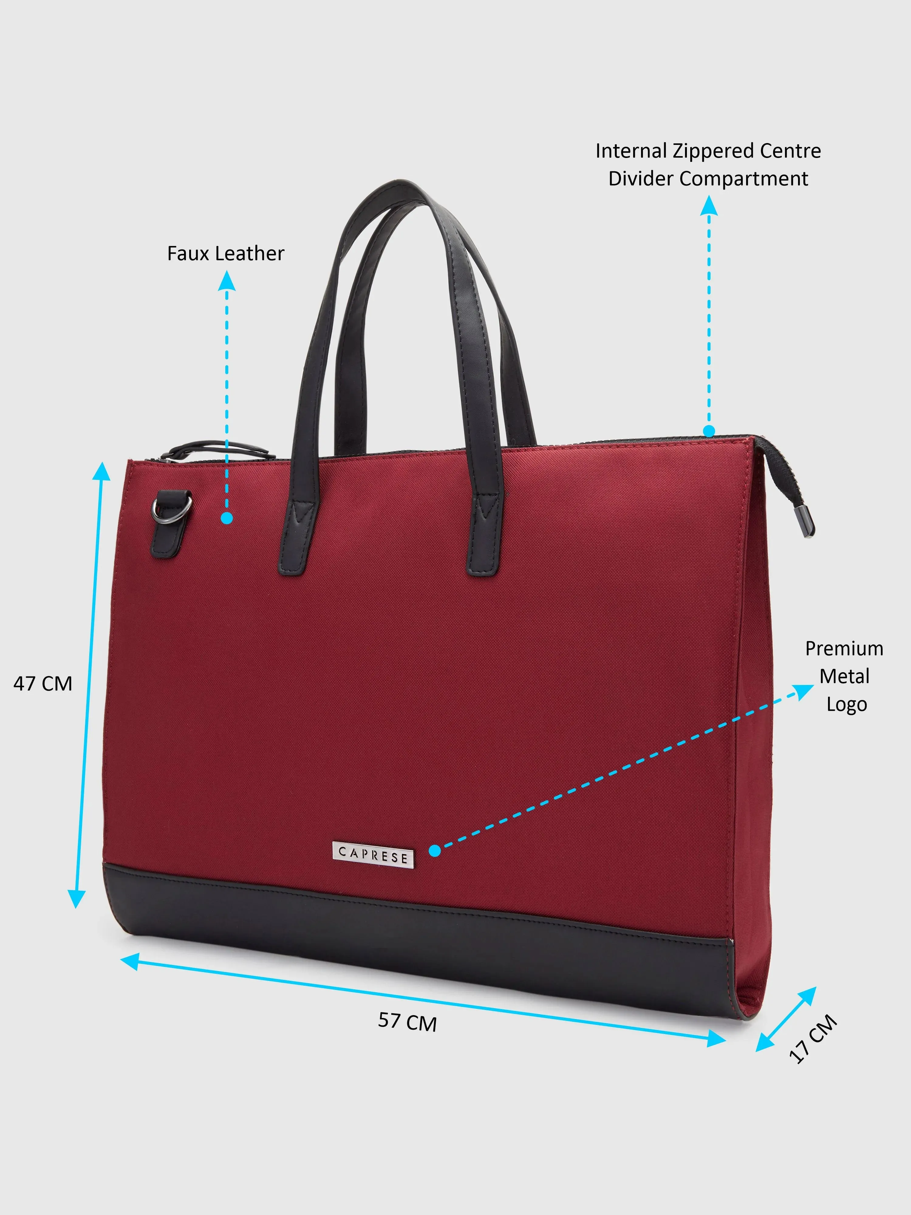 Caprese Rogue Laptop Bag Large Red
