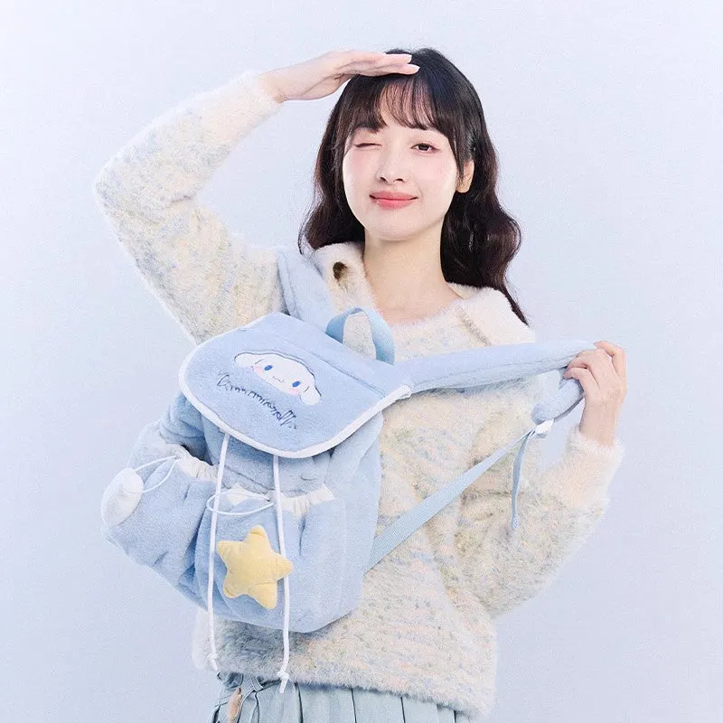 Cartoon Heart Star Plush Backpack