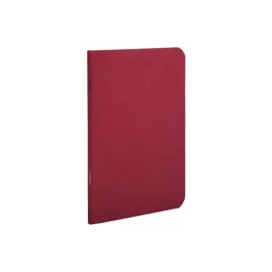 Clairefontaine Age-Bag Pocket Staplebound Notebook, Ruled, Red