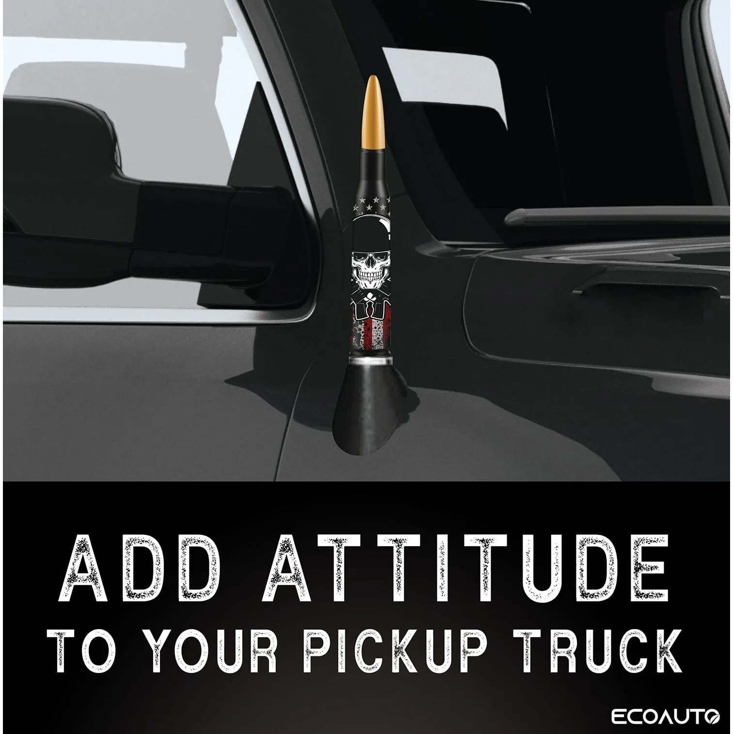 EcoAuto Badass Bullet Antenna Replacement Fits All Chevy & GMC Truck