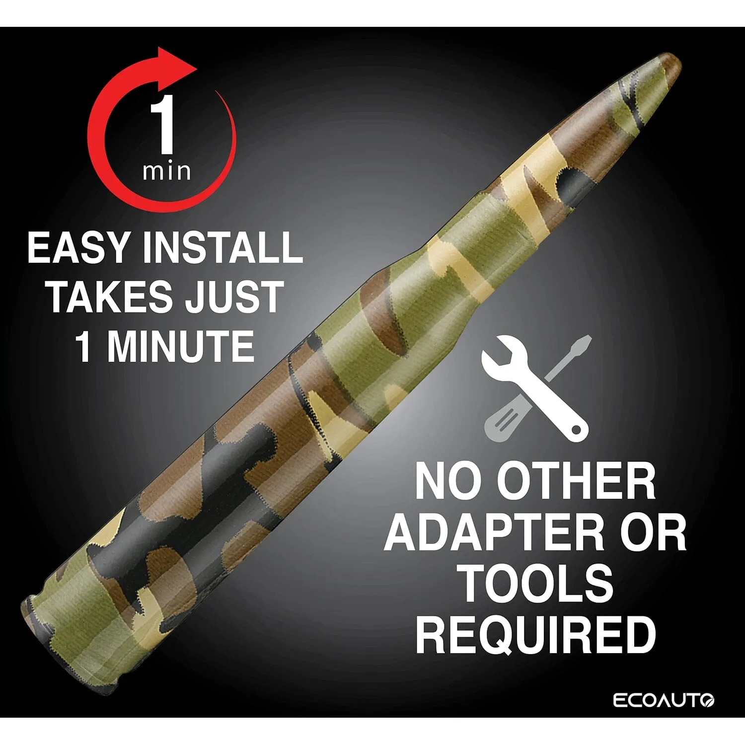EcoAuto Badass Bullet Antenna Replacement Fits All Chevy & GMC Truck