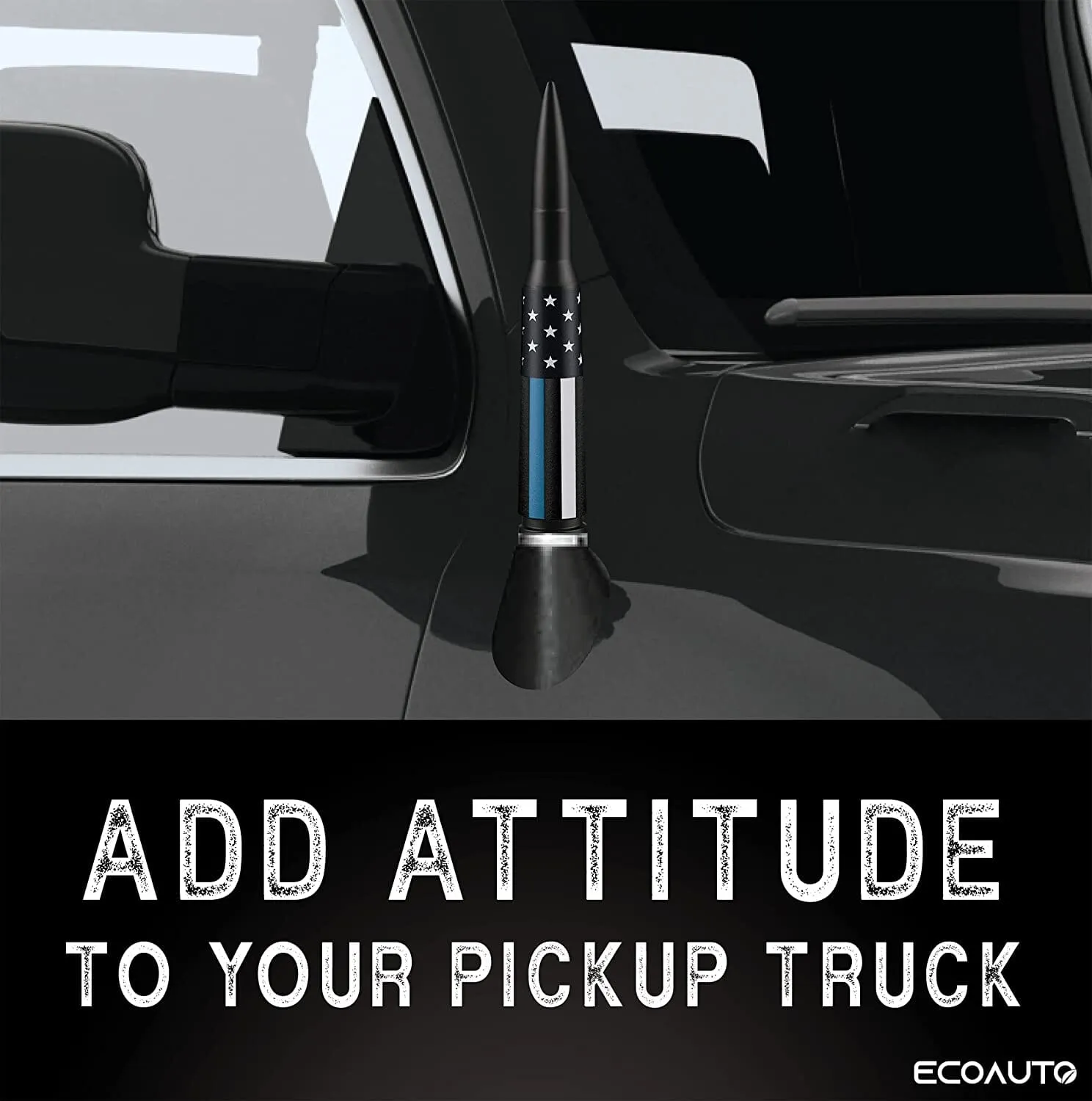EcoAuto Badass Bullet Antenna Replacement Fits All Chevy & GMC Truck