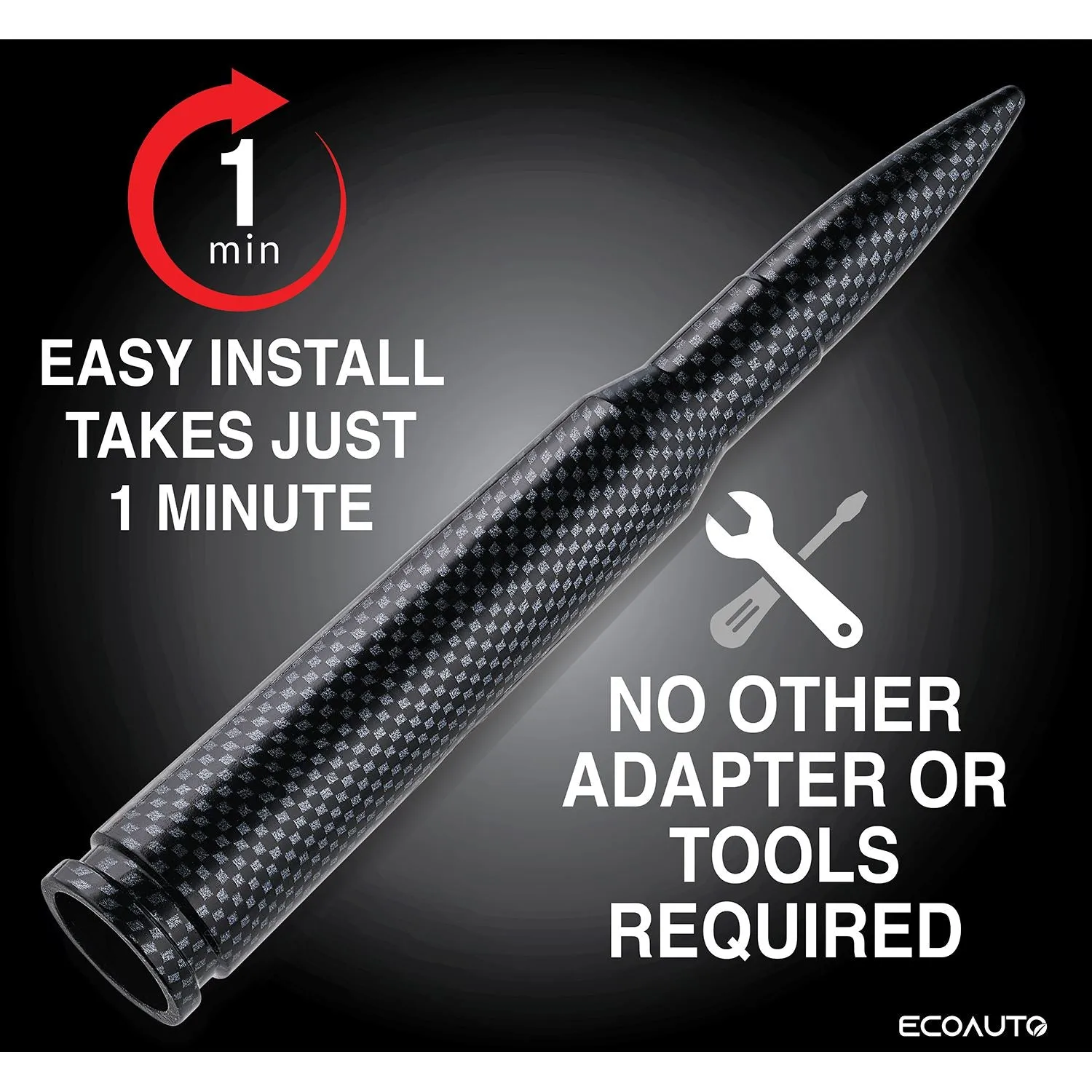 EcoAuto Badass Bullet Antenna Replacement Fits All Chevy & GMC Truck
