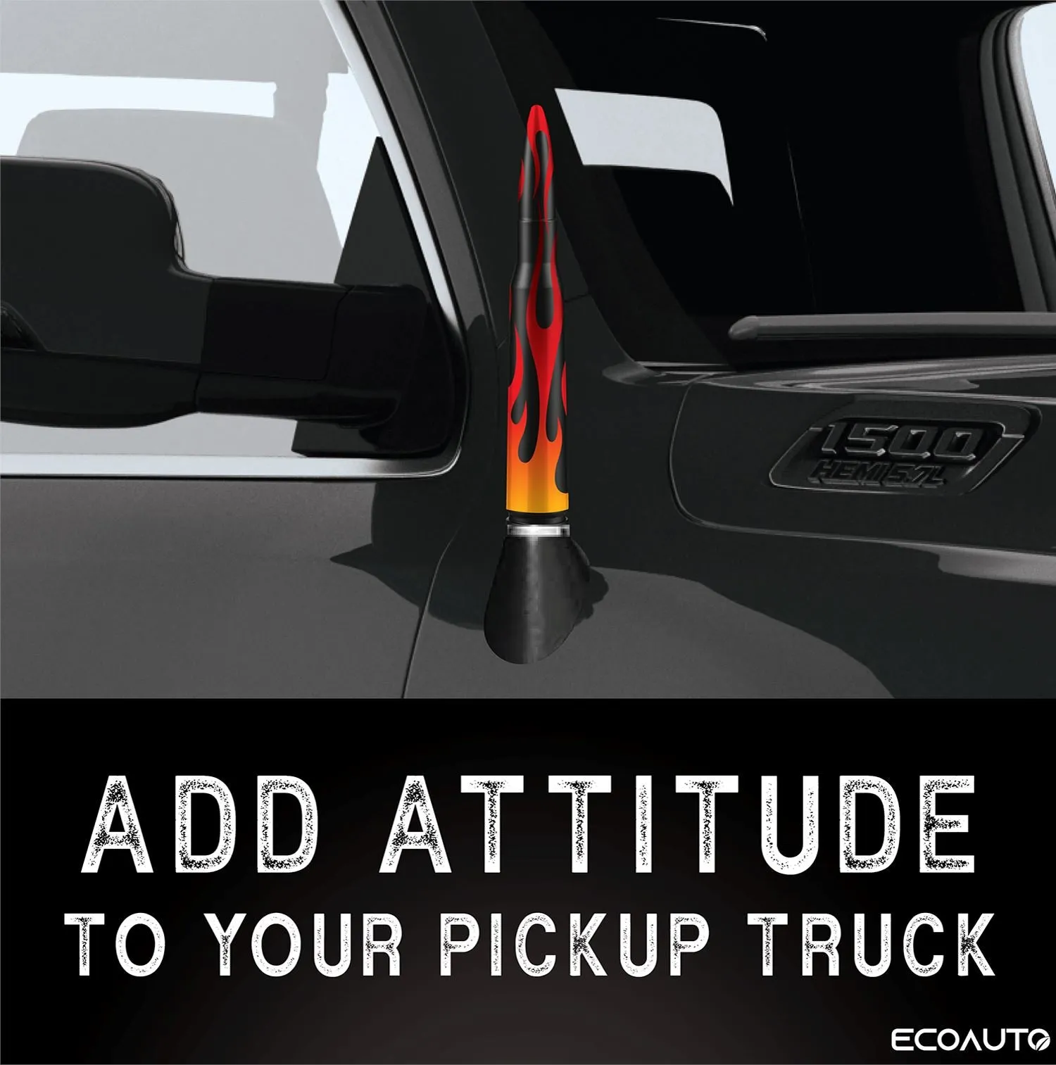 EcoAuto Badass Bullet Antenna Replacement Fits All Chevy & GMC Truck