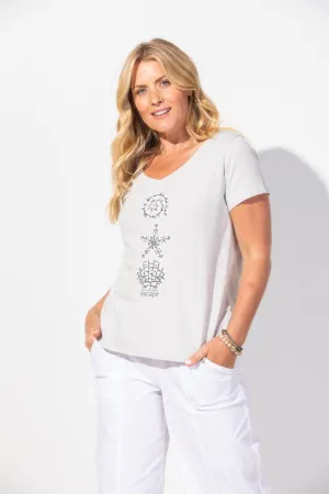 Escape by Habitat Seashell V Neck Dune
