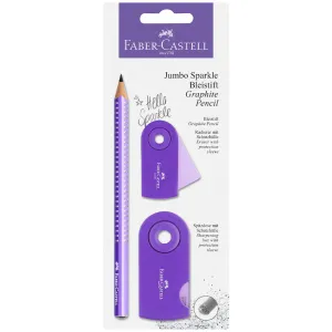 Faber-Castell Grip Jumbo Sparkle Set Pearl Purple