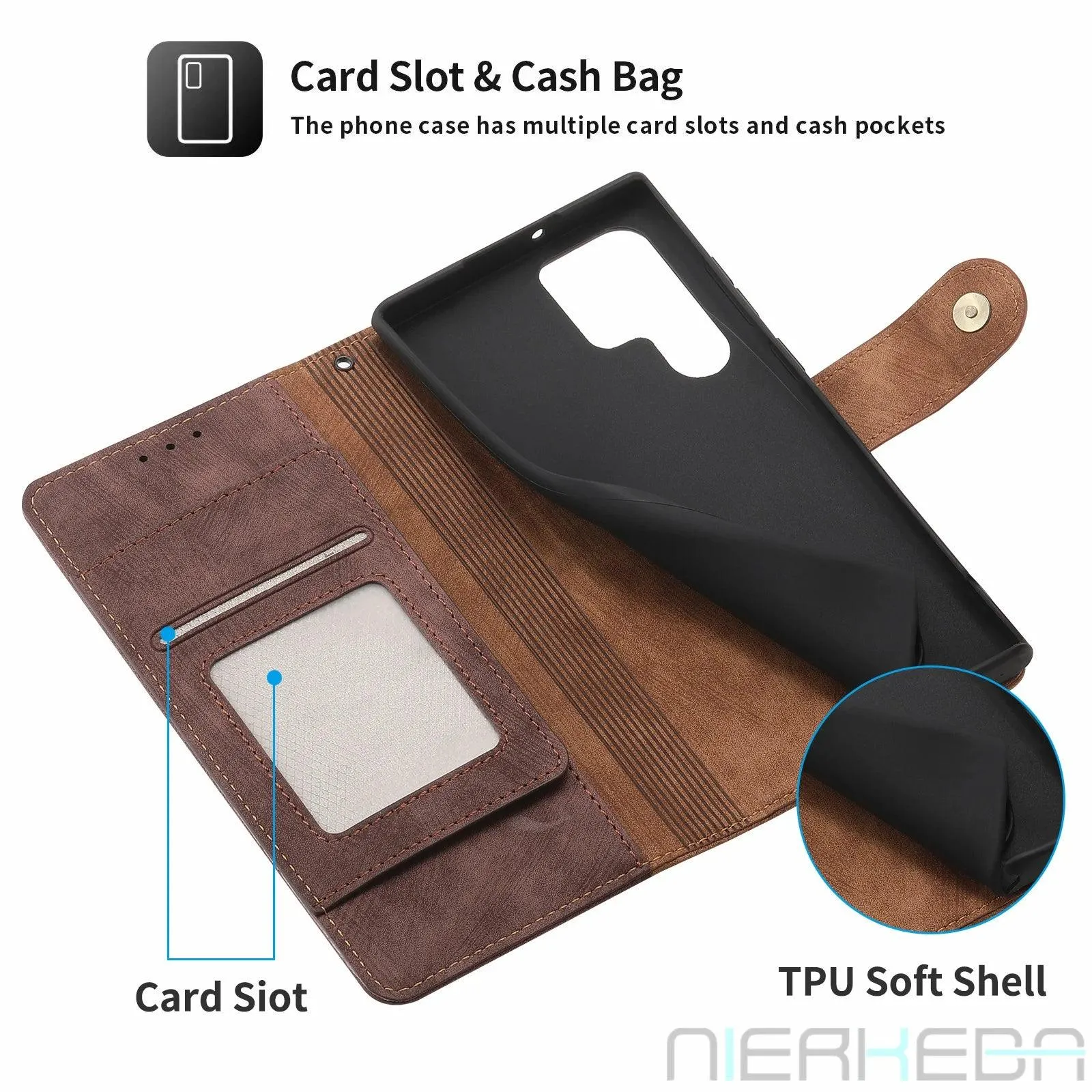 Galaxy S24 Ultra Anti-Theft Brush Leather Case