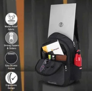 JONAL POINT Medium Laptop Backpack Men Office School College Students ( BLACK ) Rucksack  - 40 L (Black, Grey, Black)