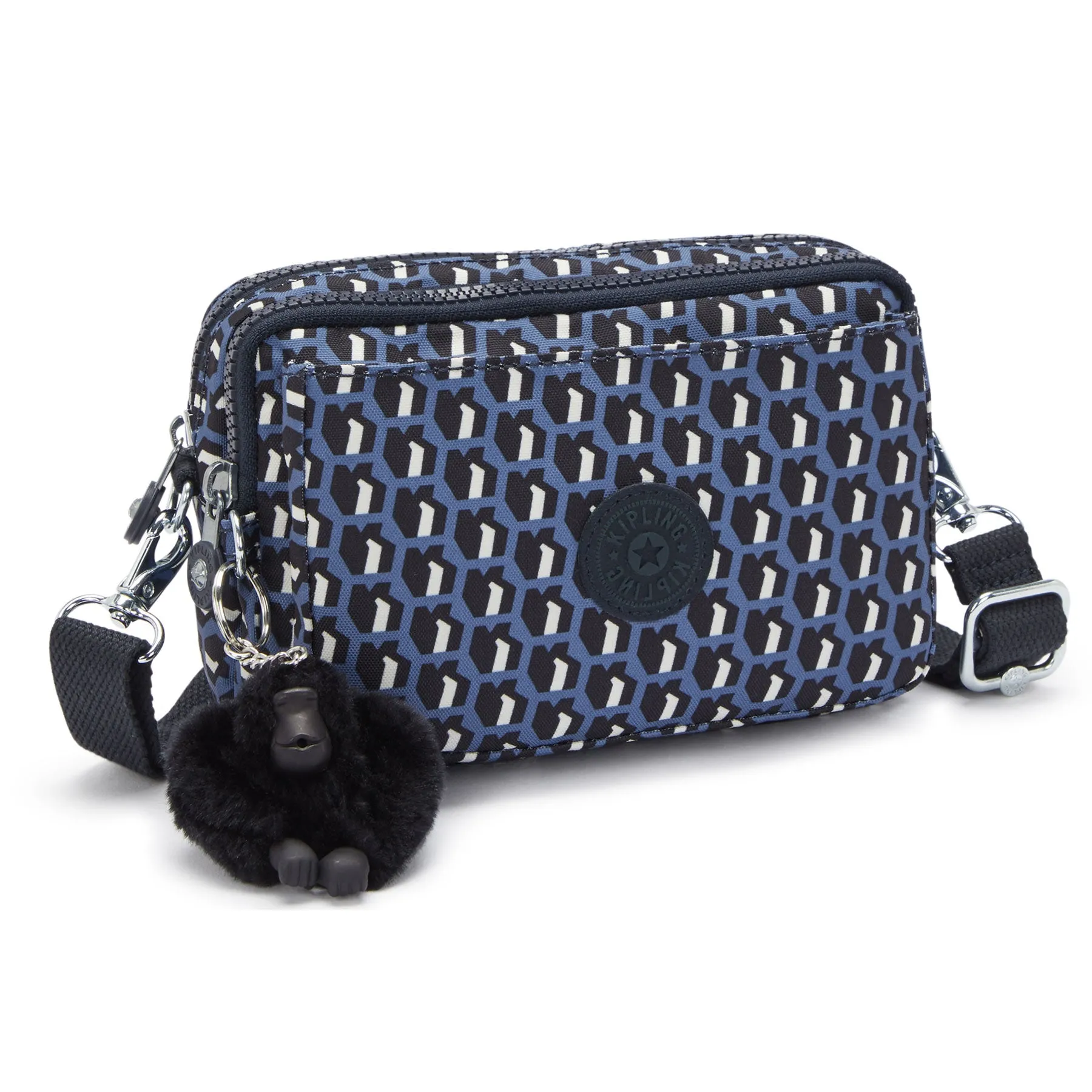 Kipling Abanu Multi  Printed Convertible Crossbody Bag - 3D K Blue