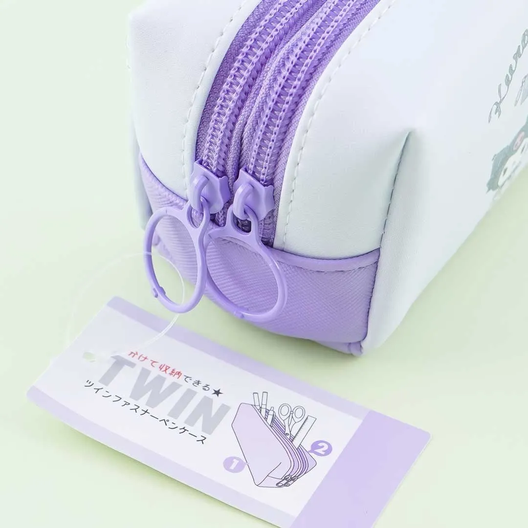 Kuromi Fangirl Twin Zipper Pencil Case