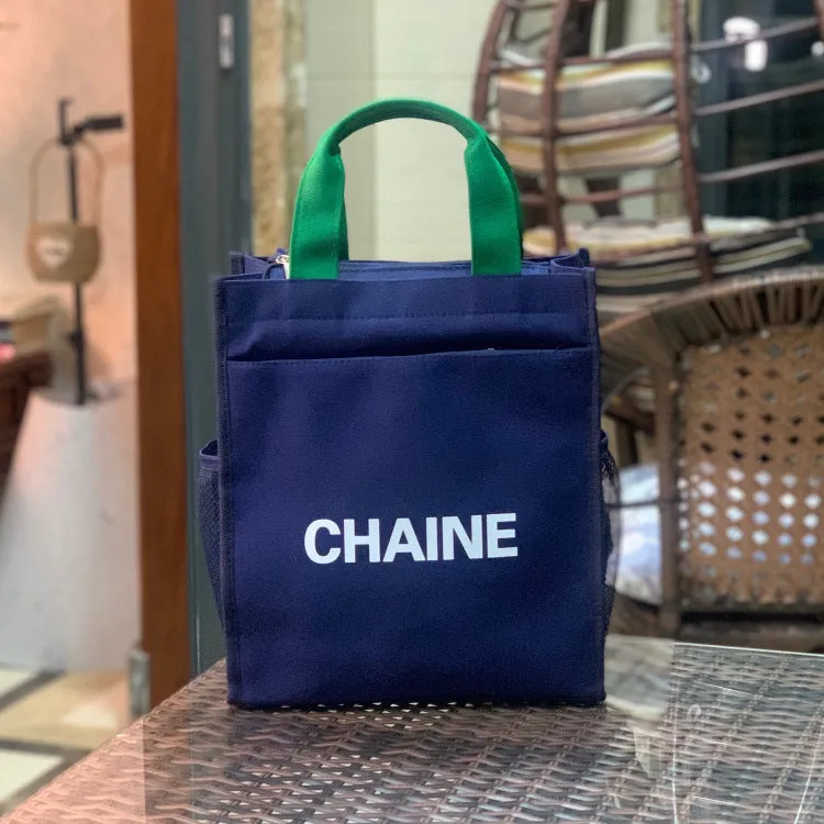 Large New Canvas Multi-Layer Student Cram School Bag File Bag Leisure Mummy Bag Work Lunch Bag Bento
