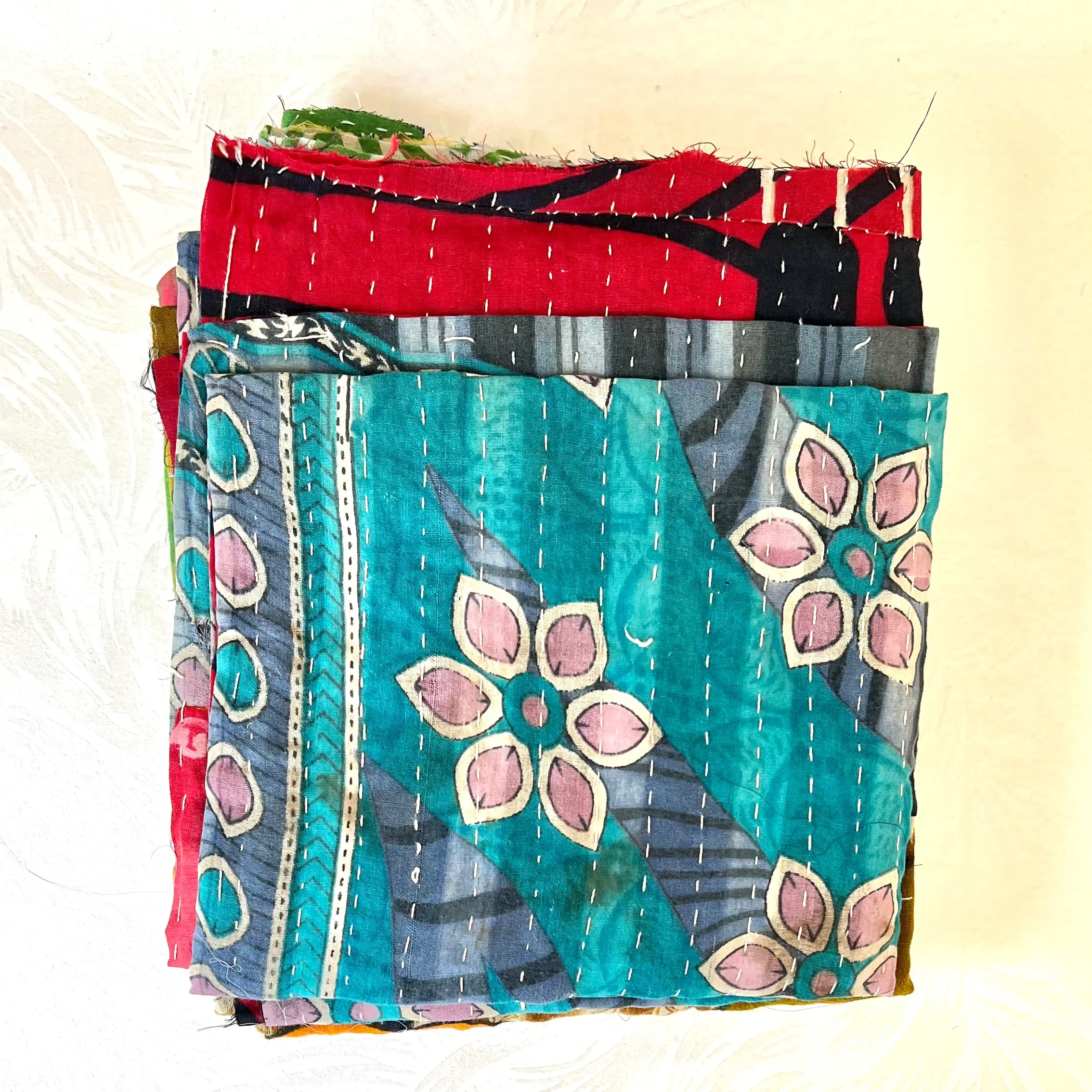 Large Vintage Kantha Fabric Pieces