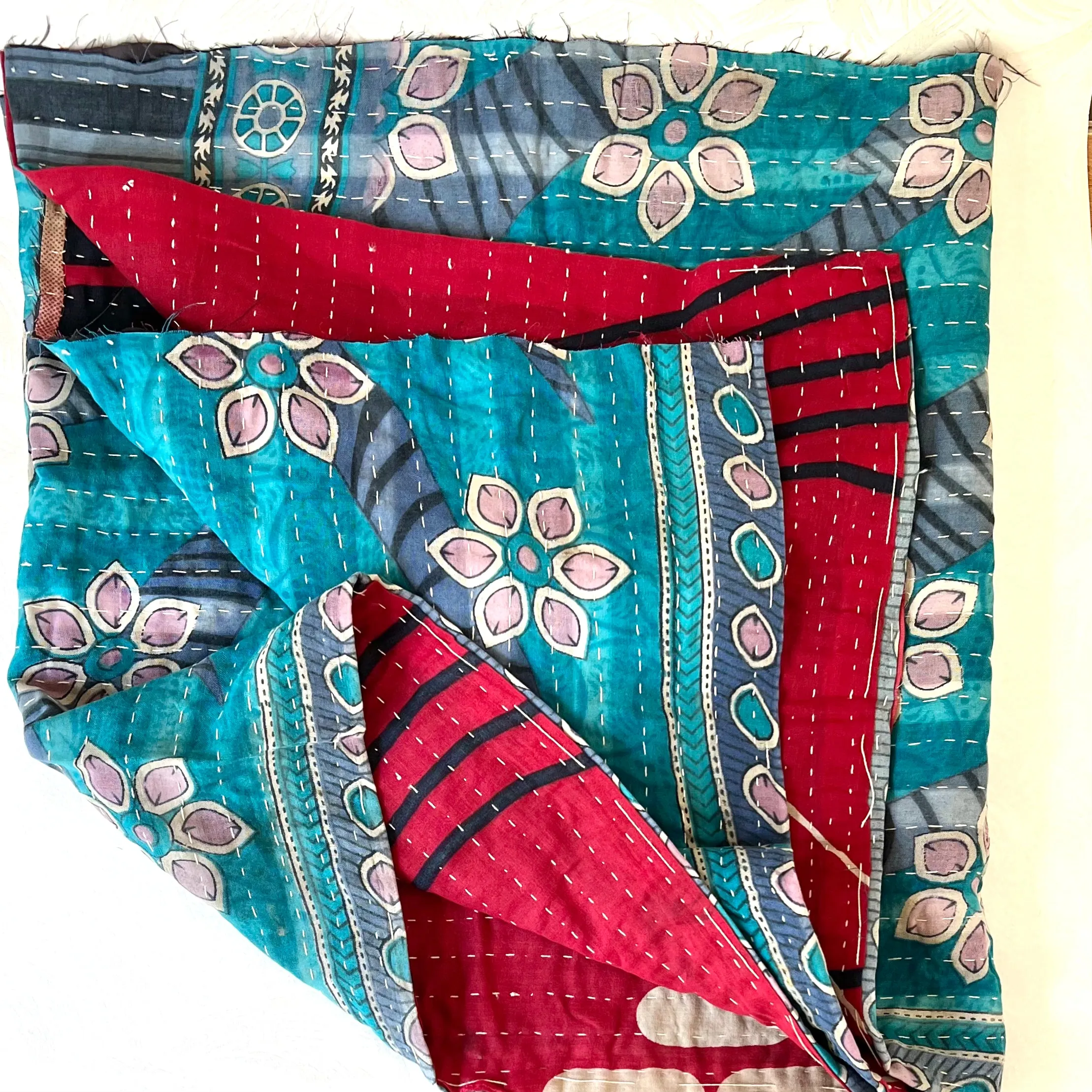 Large Vintage Kantha Fabric Pieces