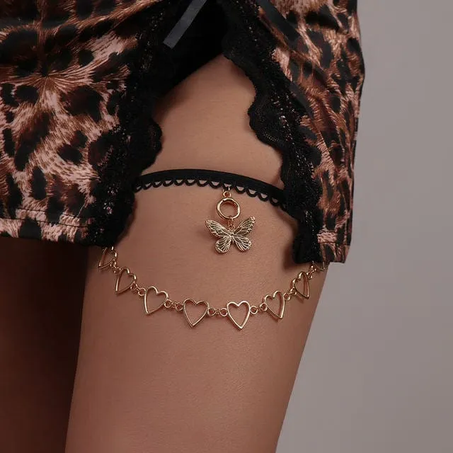 Love Butterfly Leg Chain