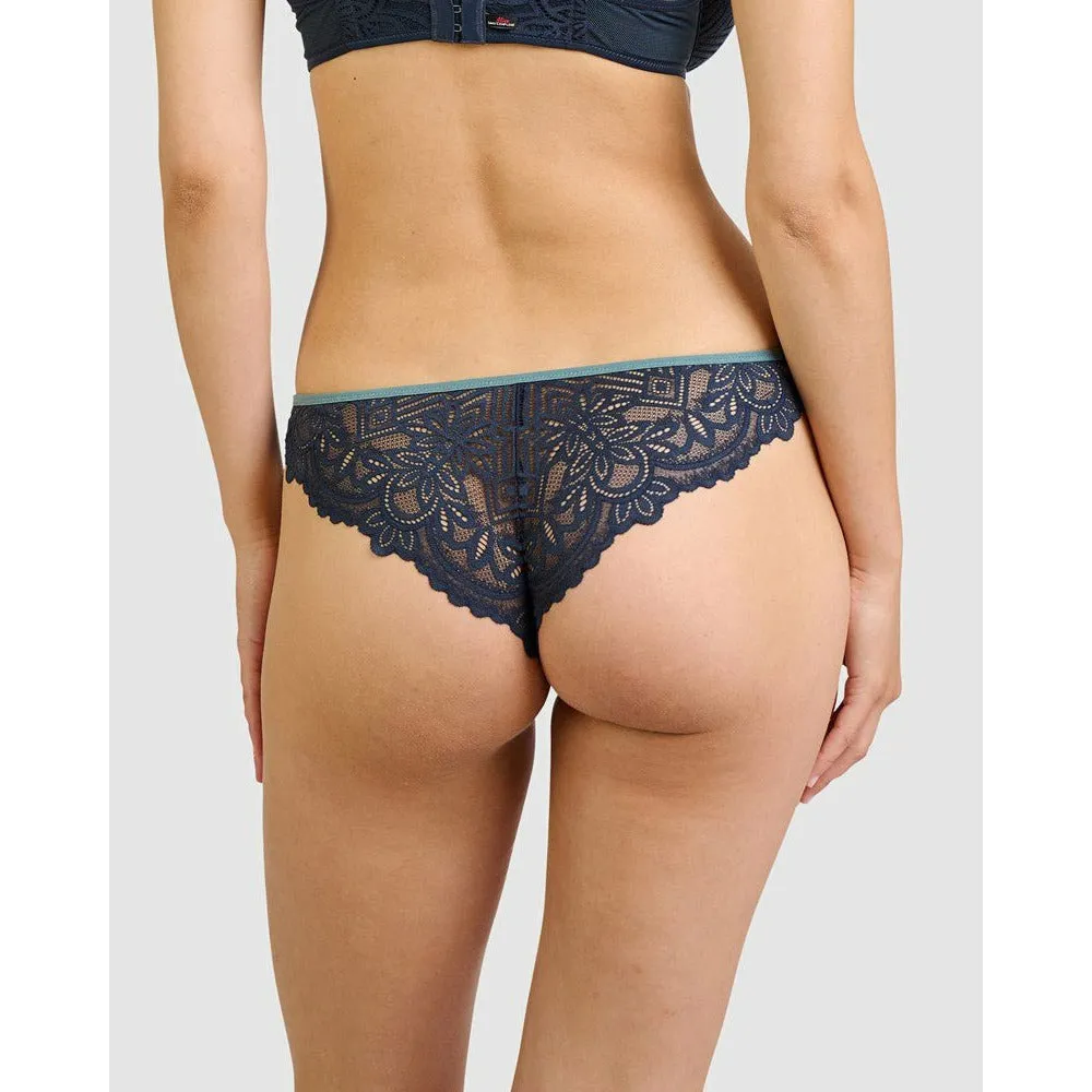 Lyse High Cut Cheeky Lace Tanga Brief