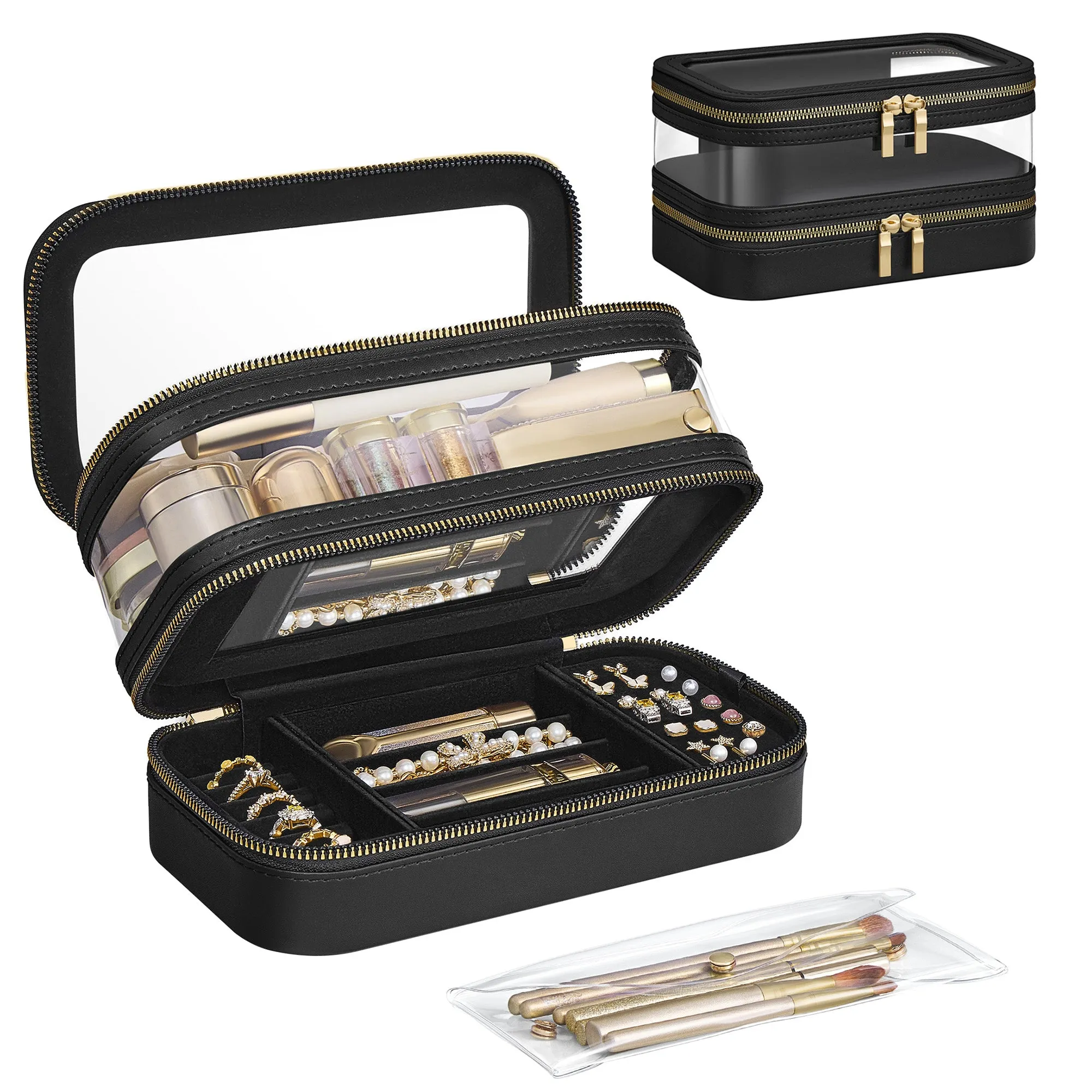 Makeup Bag with Mirror