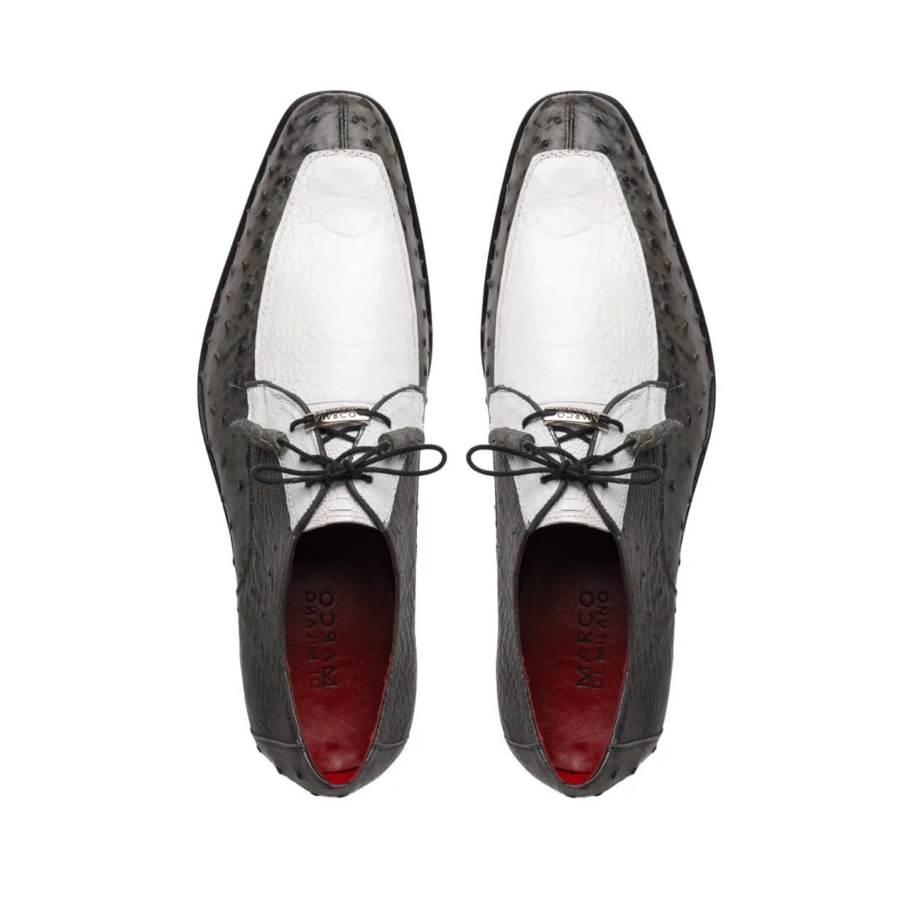 Marco Di Milano Andretti Ostrich Leg Withe Gray
