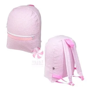 Mint Kids Backpack - Pink Seersucker