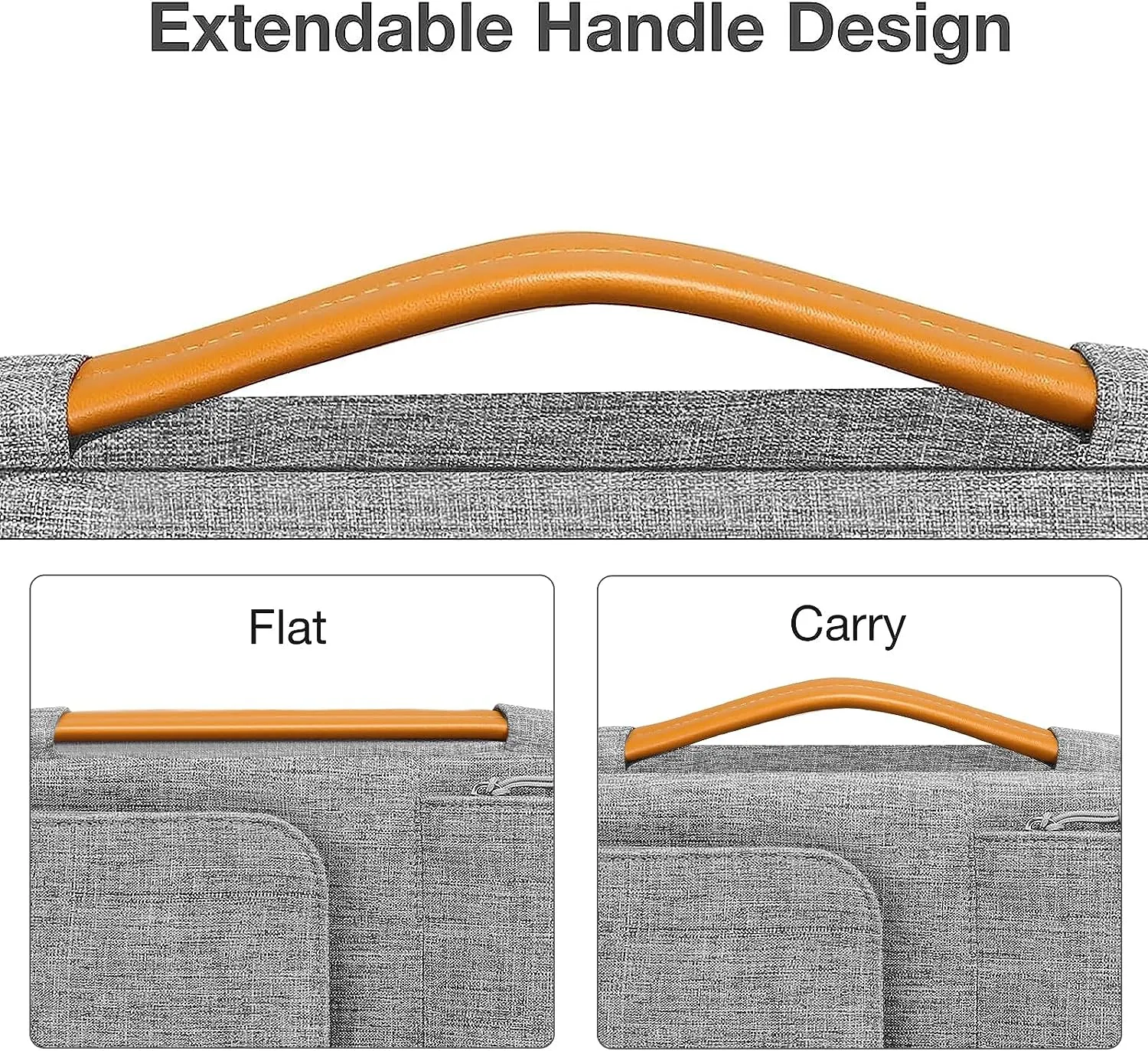 MOSISO 360 Protective Laptop Sleeve Compatible with MacBook Air/Pro, 13-13.3 inch Notebook,Compatible with MacBook Pro 14 inch 2023-2021 M2 M1, Side Open Bag with 2 Accessory Pockets&Handle&Belt, Gray