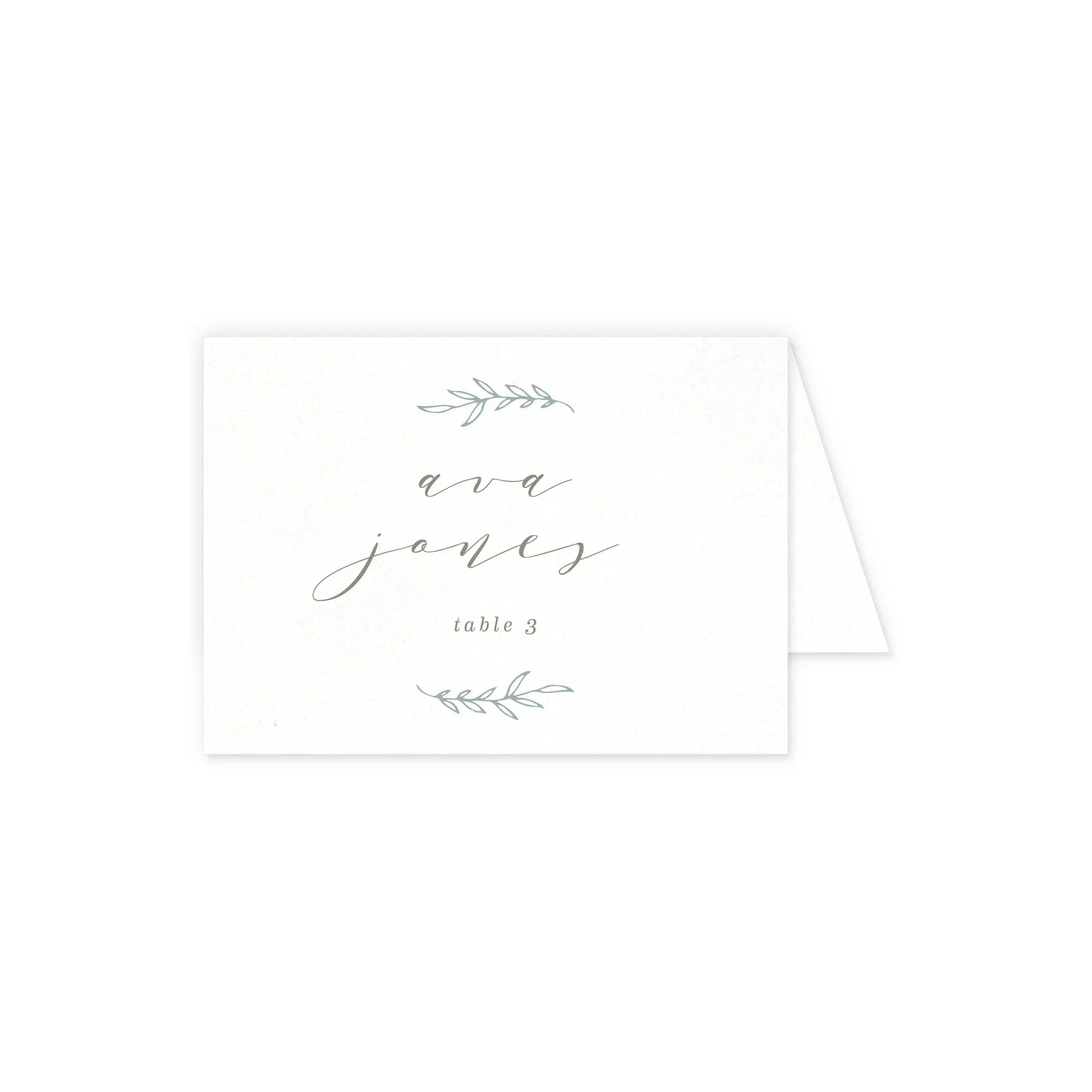 Place cards with guest details