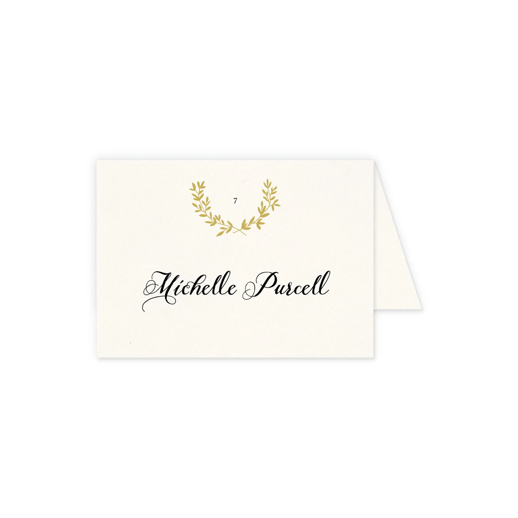 Place cards with guest details
