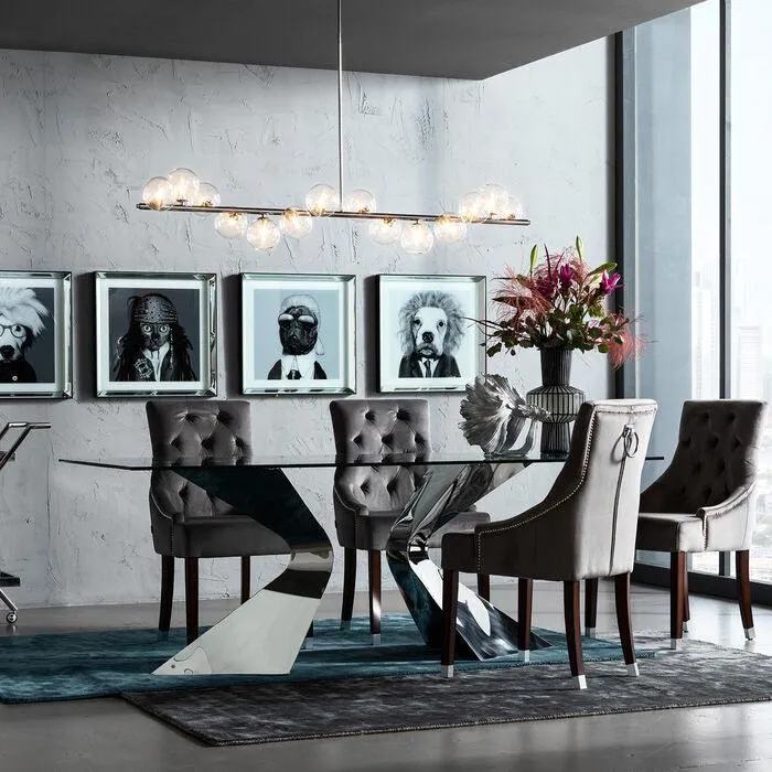 Prince Grey Velvet Chair