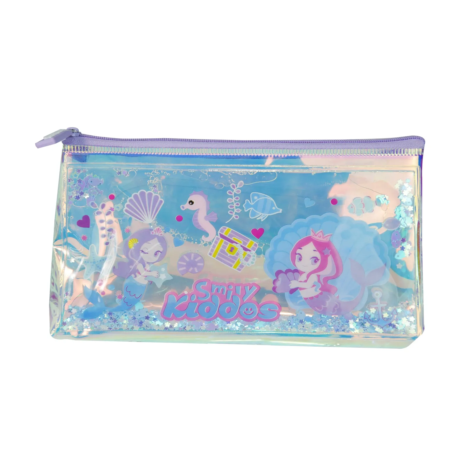 Smily Mermaid Pencil Pouch with drift glitter  SK11003086