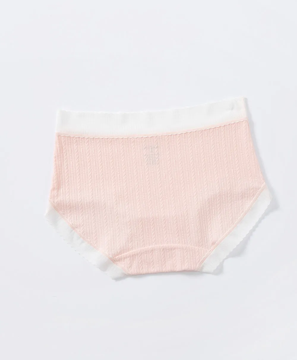 Sweet Jacquard Mid Waist Hipster Panties