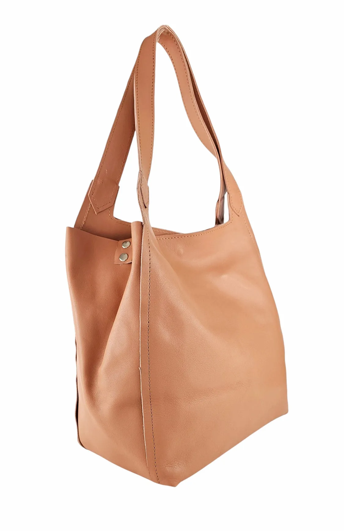 The Serena Leather Boho Bag - Natural