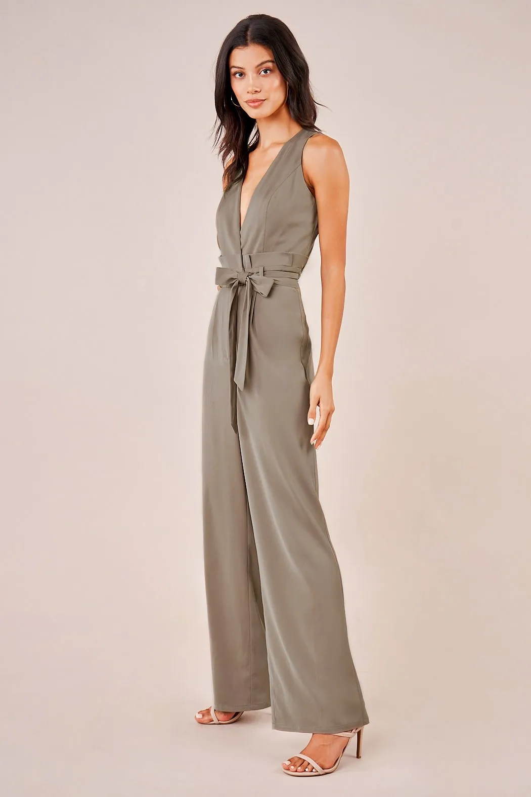 Walk Off Surplice Jumpsuit