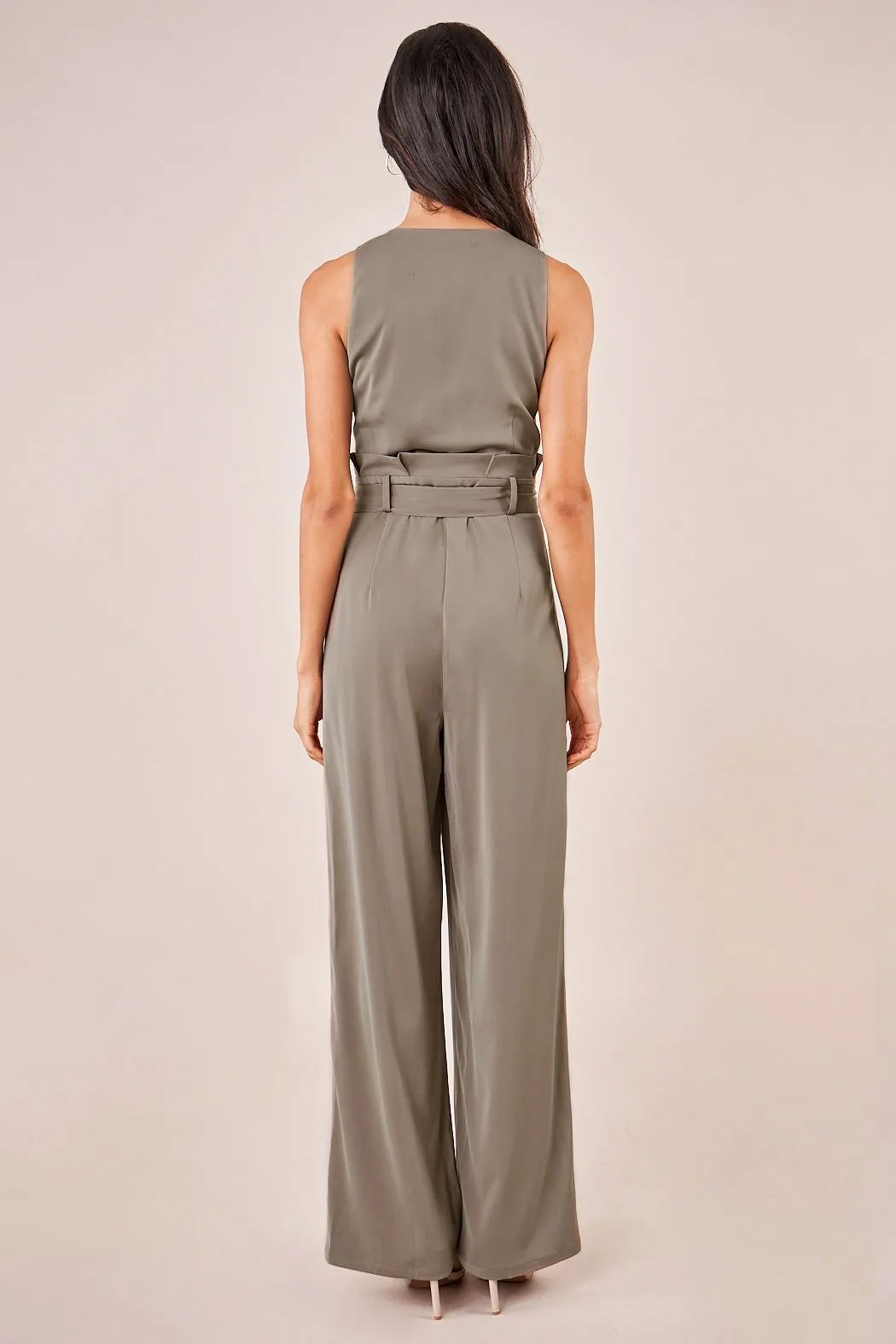 Walk Off Surplice Jumpsuit